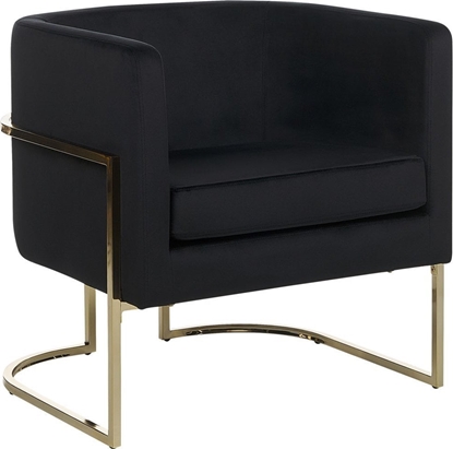 Attēls no Beliani Fotel welurowy czarny SIRKKA