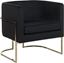 Picture of Beliani Fotel welurowy czarny SIRKKA
