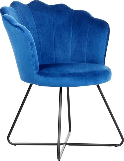 Picture of Beliani Fotel welurowy granatowy LOVELOCK