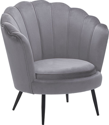 Attēls no Beliani Fotel welurowy szary LOVIKKA