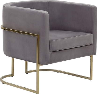 Attēls no Beliani Fotel welurowy szary SIRKKA