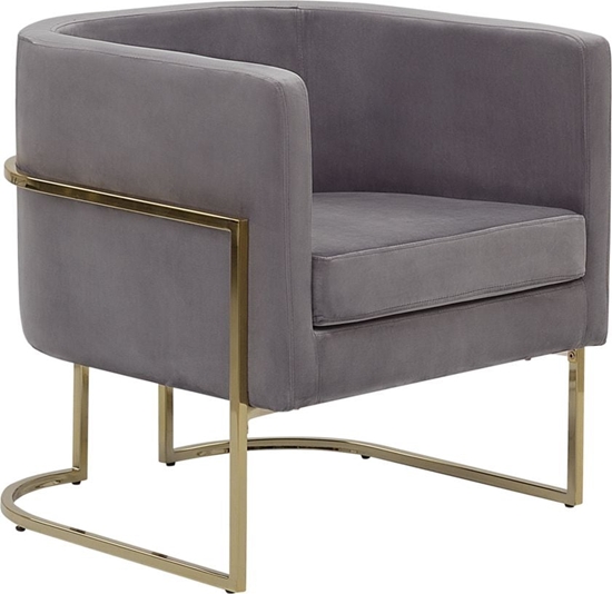 Picture of Beliani Fotel welurowy szary SIRKKA