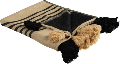 Attēls no Beliani Koc 130 x 170 cm beowy z czarnym THAPREK!