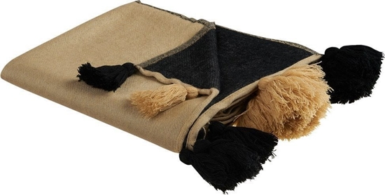 Picture of Beliani Koc 130 x 170 cm beowy z czarnym THUMKI!