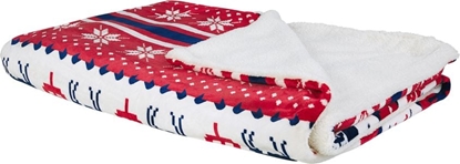 Attēls no Beliani Koc 150 x 200 cm czerwony z niebieskim REKA