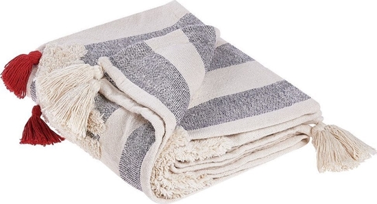 Picture of Beliani Koc baweaniany 125 x 150 cm biao-szary NAMTAR