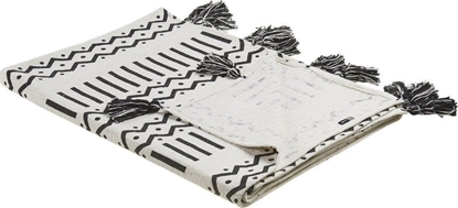 Attēls no Beliani Koc Baweniany 130 X 180 Cm Czarno-biay Unnao!