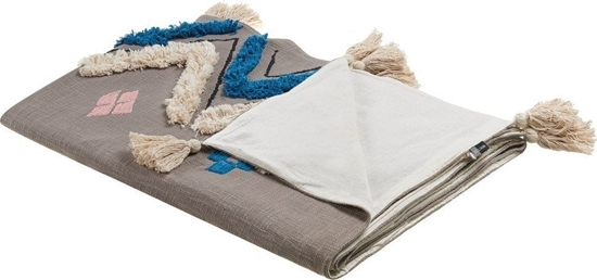 Picture of Beliani Koc Baweniany 130 X 180 Cm Szary Kottayam!