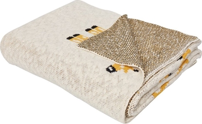 Attēls no Beliani Koc baweniany dla dzieci w yrafy 130 x 170 cm beowy CHILARI