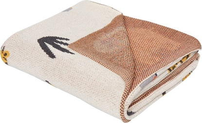 Attēls no Beliani Koc baweniany dla dzieci w zwierzta 130 x 170 cm wielokolorowy SAMEO