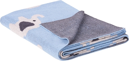 Attēls no Beliani Koc HILKOT Bawena 130 x 170 cm Niebieski