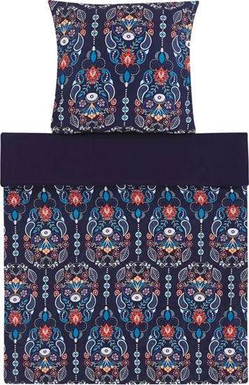 Picture of Beliani Komplet pocieli bawenianej Madrona niebieski 135x200 cm