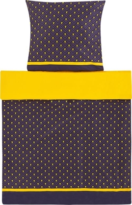 Изображение Beliani Komplet pocieli bawenianej Wallingford niebiesko-óty 135x200 cm