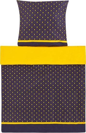 Picture of Beliani Komplet pocieli bawenianej Wallingford niebiesko-óty  135x200 cm