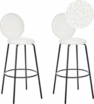 Picture of Beliani Krzeso barowe Zestaw 2 Boucle Biay EMERY