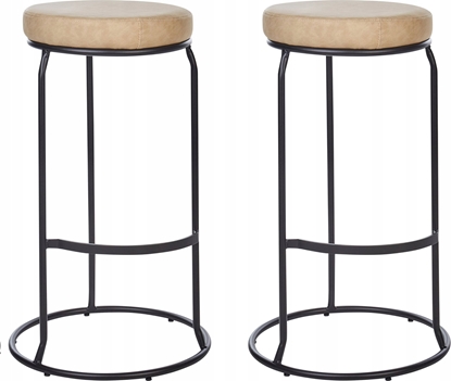 Изображение Beliani Krzeso barowe Zestaw 2 Skóra ekologiczna Beowy MILROY