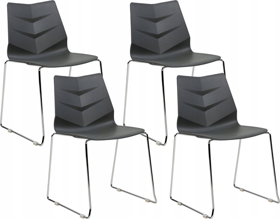 Picture of Beliani Krzeso konferencyjne Zestaw 4 Ciemnoszary HARTLEY