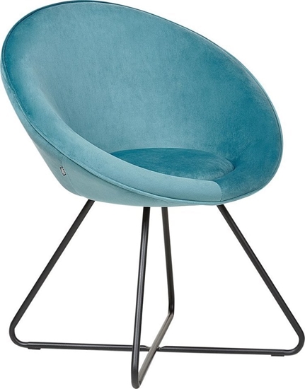 Picture of Beliani Krzeso welurowe niebieskie FLOBY II