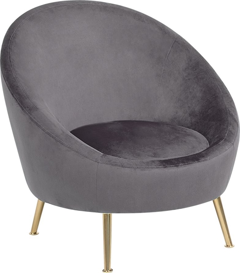 Изображение Beliani Krzeso welurowe szare LANGA