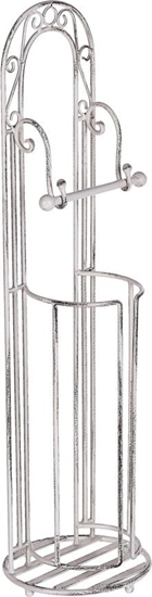 Изображение Beliani Metalowy stojak na papier toaletowy biay TEMUCO