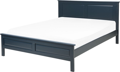 Attēls no Beliani óko drewniane 140 x 200 cm niebieskie OLIVET