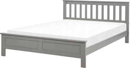 Attēls no Beliani óko drewniane 140 x 200 cm szary MAYENNE