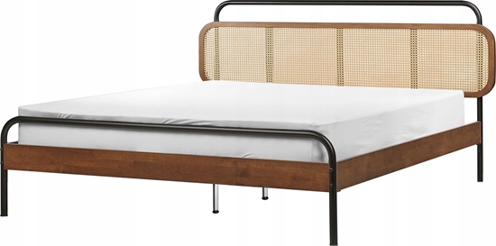 Picture of Beliani óko drewniane 160 x 200 cm ciemne BOUSSICOURT