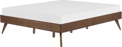 Attēls no Beliani óko drewniane 180 x 200 cm ciemne BERRIC