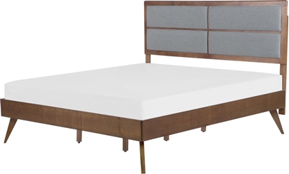 Attēls no Beliani óko drewniane 180 x 200 cm ciemne POISSY