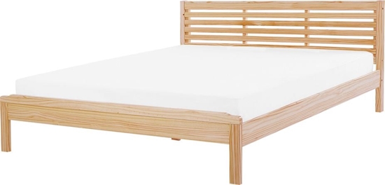 Picture of Beliani óko drewniane 180 x 200 cm jasne CARNAC