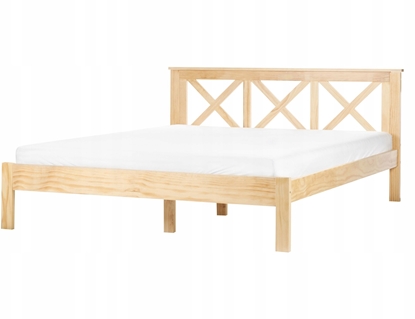 Attēls no Beliani óko Drewno TANNAY 160 x 200 cm Jasnobrzowy