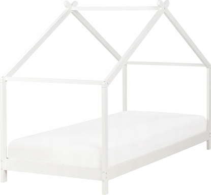 Attēls no Beliani óko dziecice domek drewniane 90 x 200 cm biae ORLU