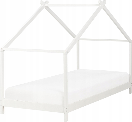 Picture of Beliani óko dziecice domek drewniane 90 x 200 cm biae ORLU