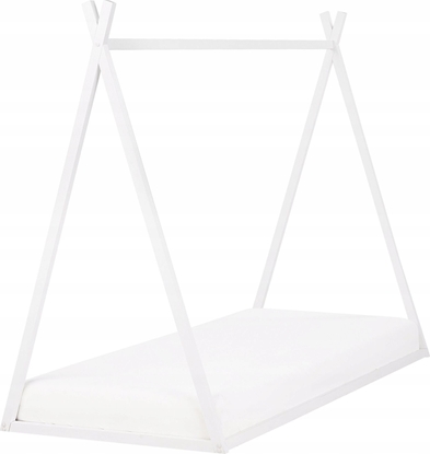 Attēls no Beliani óko dziecice domek drewniane 90 x 200 cm biae SAURAT