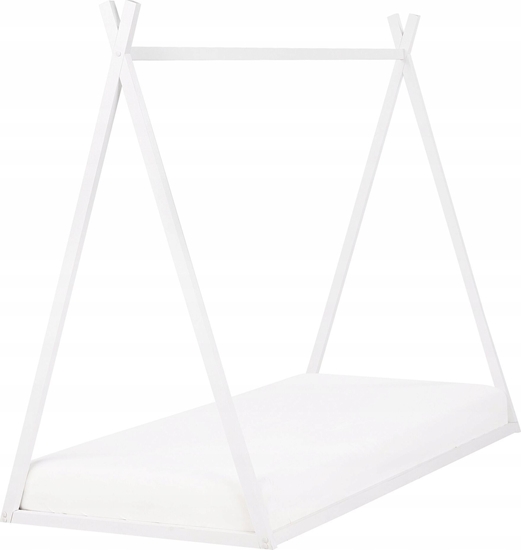 Picture of Beliani óko dziecice domek drewniane 90 x 200 cm biae SAURAT