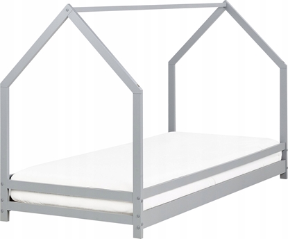 Attēls no Beliani óko dziecice domek drewniane 90 x 200 cm szare APPY