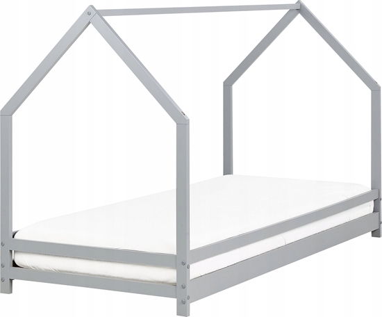 Picture of Beliani óko dziecice domek drewniane 90 x 200 cm szare APPY