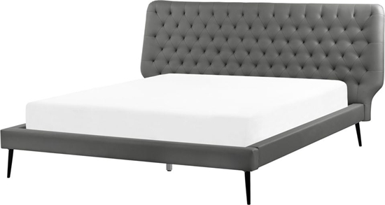 Picture of Beliani óko ekoskóra 160 x 200 cm szare ESSONNE