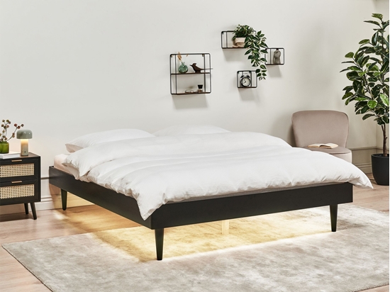 Picture of Beliani óko LED Drewno TOUCY 160 x 200 cm Czarny