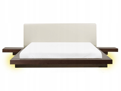 Picture of Beliani óko LED Ekoskóra ZEN 160 x 200 cm Jesion ciemny