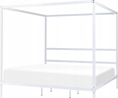 Picture of Beliani óko metalowe z baldachimem 180 x 200 cm biae LESTARDS