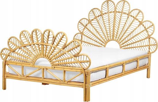 Picture of Beliani óko paw rattanowe 140 x 200 cm jasne drewno FLORENTINE