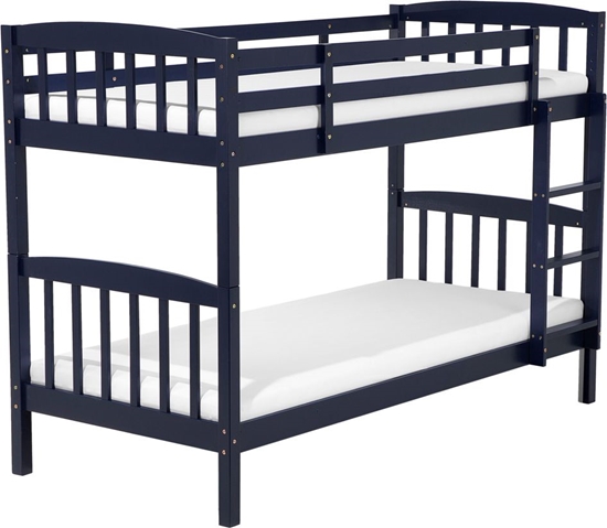 Picture of Beliani óko pitrowe drewniane 90 x 200 cm niebieskie REVIN