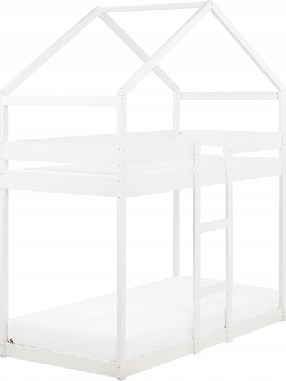 Изображение Beliani óko pitrowe dziecice domek drewniane 90 x 200 cm biae LABATUT