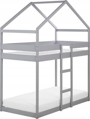 Picture of Beliani óko pitrowe dziecice domek drewniane 90 x 200 cm szare LABATUT