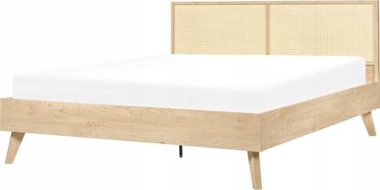 Picture of Beliani óko rattanowe 160 x 200 cm jasne drewno MONPAZIER