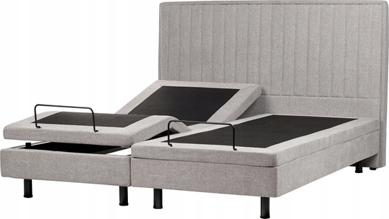 Picture of Beliani óko regulowane tapicerowane 180 x 200 cm szare DUKE II