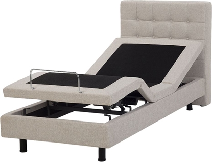 Picture of Beliani óko regulowane tapicerowane 90 x 200 cm beowe DUKE