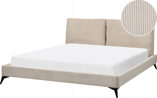 Изображение Beliani óko sztruksowe 180 x 200 cm beowoszare MELLE