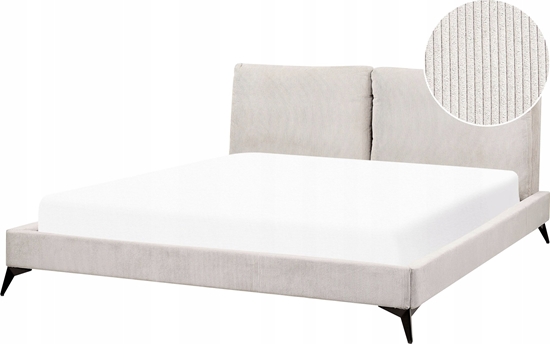 Изображение Beliani óko sztruksowe 180 x 200 cm jasnobeowe MELLE